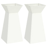 Pillar Planter 2 pcs White 35 x 35 x 73 cm 873841