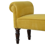 Mustard Velvet Bench IN780