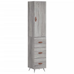 Highboard Grey Sonoma 34.5x34x180 cm Engineered Wood 3198831