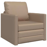 Floor Sofa Bed Cappuccino 74 x 77 x 81 cm Faux leather 4106634