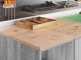 Garage Storage Cabinet Grey Sonoma 30x51x85 cm Solid Wood Pine 860531