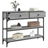 Console Table Grey Sonoma 100x25x75 cm Engineered Wood 834183