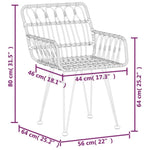 Garden Chairs 2 pcs with Armrest 56x64x80 cm PE Rattan 319426