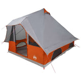 Tipi Tent with Roof Grey and Orange 358 x 296 x 258 cm Taffeta 42000971
