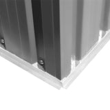 Garden Shed Grey Galvanised Steel Large Sliding Components 143341