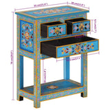 ZNTS Sideboard Turquoise 55x30x76 cm Solid Wood Mango 355011