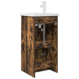 Bathroom Vanity with Sink Smoked Oak 42 x 40 x 84.5 cm 890772