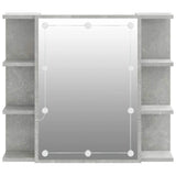 Mirror Cabinet with LED Concrete Grey 70x16,5x60 cm 808877