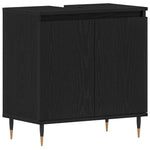 Bathroom Furniture Set 3 pcs Black Oak 30 x 30 x 190 cm 3333098