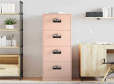 File Cabinet 2 pcs Pink 44 x 50 x 139 cm Cold-Rolled Steel 3406155