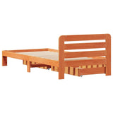 Bed Frame without Mattress Wax Brown 90x190 cm Single Solid Wood Pine 3309865