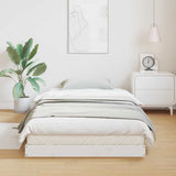 Floor Bed Frame White 100 x 210 cm Solid Pine Wood 869737