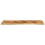 ZNTS Desk Top with Curve 110x50x2.5 cm Solid Wood Rough Mango 370180