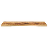 ZNTS Desk Top with Curve 110x50x2.5 cm Solid Wood Rough Mango 370180