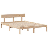 Bed Frame without Mattress 150x200 cm King Size Solid Wood Pine 3301516