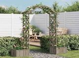 Garden Pergola with Planter Grey Solid Firwood 316392