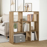 Room Divider Bookcase Artisan Oak 102x29x103.5 cm Engineered Wood 858056