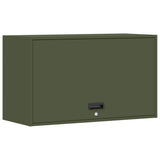 Wall Cabinet for Garage with Gas-lift Door Olive green 883263