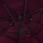 4-Tier Garden Parasol with Aluminium Pole Bordeaux Red 3x3 m 313832