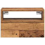 ZNTS Wall-mounted Bedside Cabinets 2 pcs Old Wood 45x26x28.5 cm 858611