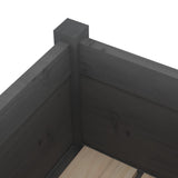 Garden Planters 2 pcs Grey 70x70x70 cm Solid Pinewood 810814