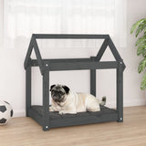 Dog Bed Grey 71x55x70 cm Solid Wood Pine 822204