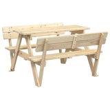 Picnic Table for 4 Kids with Umbrella Hole Solid Wood Fir 4008985