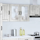 Kitchen Wall Cabinet with Glass Door Lucca Concrete Grey Engineered Wood 853851