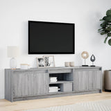 TV Cabinet with LED Grey Sonoma 180x34x50 cm Engineered Wood 3307917