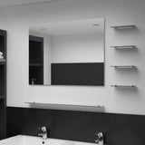 Wall Mirror with 5 Shelves Silver 80x60 cm 249445