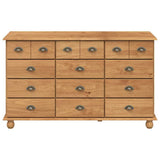 Chest of Drawer ASKIM Brown 79 x 40 x 133.5 cm Solid Pine Wood 4105427
