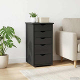 Cabinet Grey 34 x 39 x 61.5 cm Solid Pine Wood 42028350