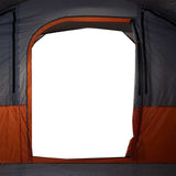 Family Tent Tunnel 7-Person Grey and Orange Waterproof 94627