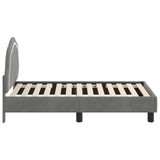 Toddler Bed Frame with Headboard Dark Grey 70 x 140 cm Velvet 42010895