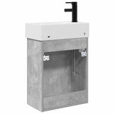 Bathroom Vanity Unit with Tap Concrete Grey 45.5 x 22.5 x 84 cm 889428
