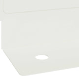 Lawn Edging 10 pcs 102 x 4 x 4 cm Steel White 8008718