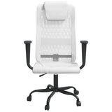 Office Chair White Mesh Fabric and Faux Leather 353021
