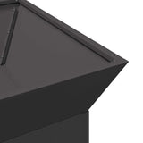 Fire Pit Black 50 x 50 x 40 cm Steel 874581