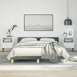 Bed Frame without Mattress Dark Grey Full Fabric 347454