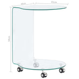 Coffee Table 45x40x58 cm Tempered Glass 284725