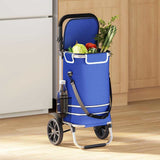 Shopping Trolley Blue 36.5 x 46.5 x 100.5 cm Oxford fabric 42002336