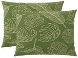 Throw Pillow 2 pcs HEERLEN Leaf Design 80 x 80 cm Polyester 928586