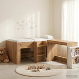 Kids'High Bed Frame with Desk 2 pcs Artisan Oak 3423469
