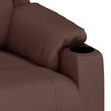 Recliner Chair Brown Faux Leather 348044