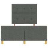 ZNTS Bed Frame Dark Grey 120x200 cm Fabric 3344719
