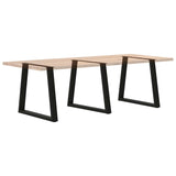 ZNTS Dining Table Legs V-Shape 3 pcs Black 80x cm Steel 4012588