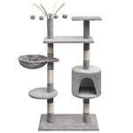 ZNTS Cat Tree with Sisal Scratching Posts 125 cm Grey 170480