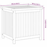 Garden Storage Box 60x50x58 cm Solid Teak Wood 315379