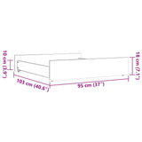 Bed Drawers 2 pcs Wax Brown Solid Wood Pine 847171
