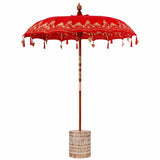 Balinese Parasol Red 180-190 cm Cotton and solid wood 3356897